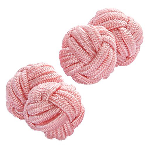 

coral pink silk knot cufflinks | cuffs & co