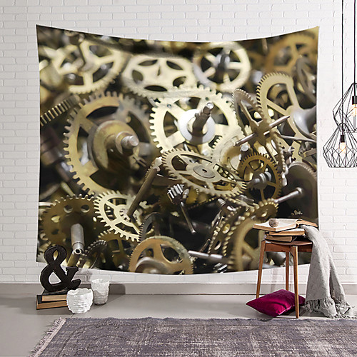 

Wall Tapestry Art Decor Blanket Curtain Hanging Home Bedroom Living Room Modern Mechanical Gear Geometric