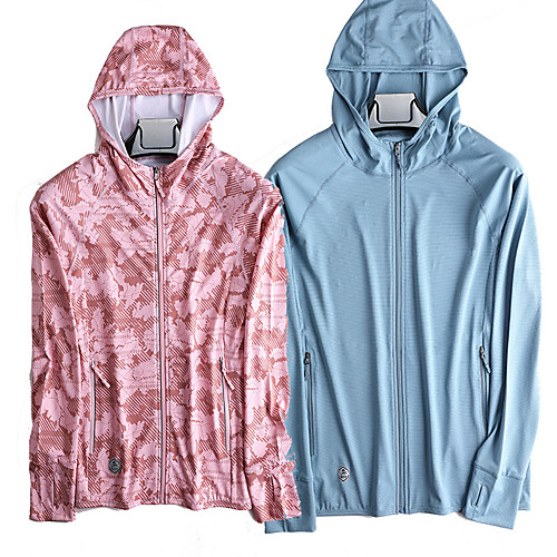 

Women's Men's Hiking Jacket Hiking Skin Jacket Hiking Windbreaker Outdoor UV Sun Protection Quick Dry Lightweight Breathable Jacket Top Fishing Climbing Running 2058 Sky Orchid / Male 2058 tender