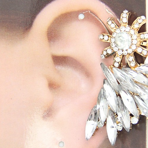 

Women's Hoop Earrings Mismatched Petal Stylish Trendy Earrings Jewelry Gold For Party Wedding 1pc