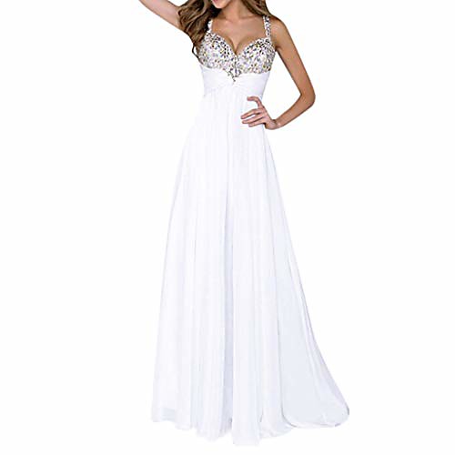 

poto women dresses summer ladies sequin patchwork formal evening party dress cocktail long maxi dress beach dress white