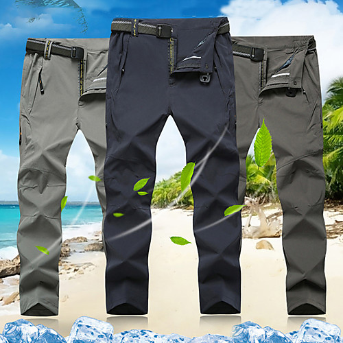 

Men's Hiking Pants Trousers Summer Outdoor Cooling Quick Dry Breathable Stretchy Nylon Pants / Trousers Bule / Black Light Grey Khaki Beach Camping / Hiking / Caving Traveling L XL XXL XXXL 4XL