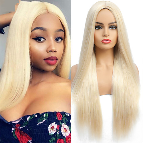 Synthetic Wig Natural Straight Middle Part Wig Blonde Medium Length Light golden Synthetic Hair Women's Cosplay Party Fashion Blonde
Synthetic Wig Natural Straight Middle Part Wig Blonde Medium Length Light golden Synthetic Hair Women's Cosplay Party Fashion Blonde