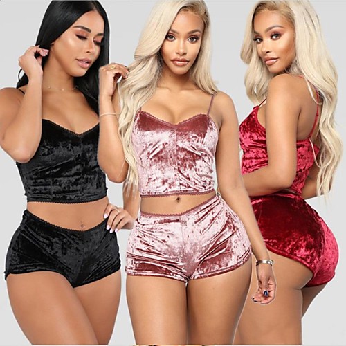 

Women's 2pcs Yoga Suit Solid Color Black Red Pink Yoga Fitness Running Shorts Bra Top Clothing Suit Sport Activewear Tummy Control Butt Lift Moisture Wicking Quick Dry Breathable Stretchy / Casual