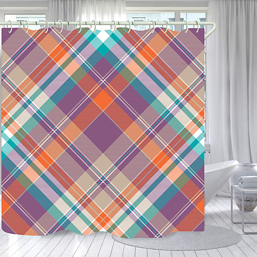 

Colored Squares Digital Printing Shower Curtain Shower Curtains Hooks Modern Polyester New Design