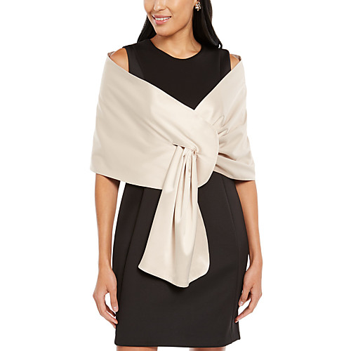 

Sleeveless Elegant Satin Wedding Party Women's Wrap With Solid