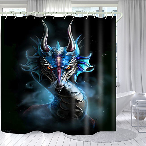 

Xiaoqinglong Digital Printing Shower Curtain Shower Curtains Hooks Modern Polyester New Design