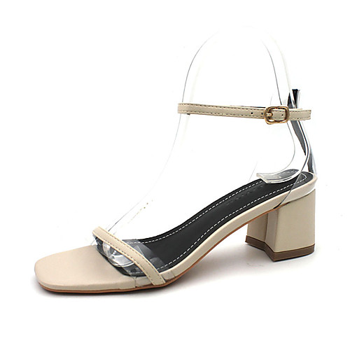 

Women's Heels Pumps PVC Solid Colored Almond Black Green