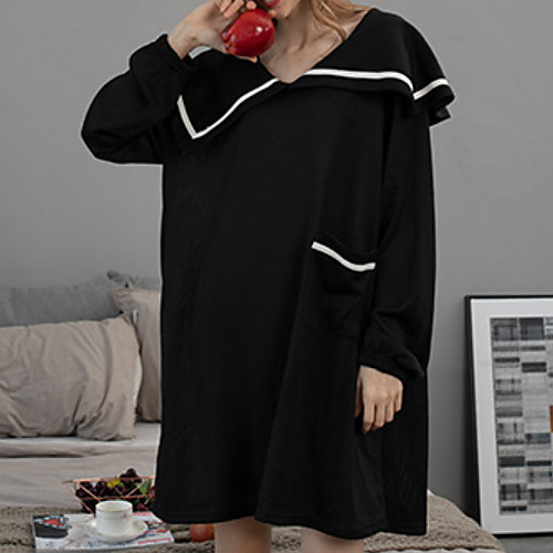 

Women's Deep V Robes Pajamas Solid Colored