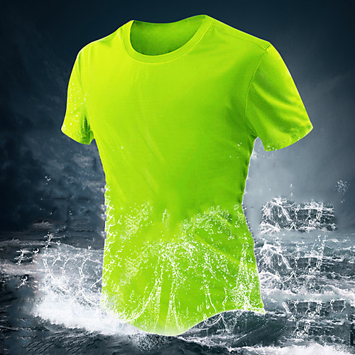 

Women's T shirt Hiking Tee shirt Short Sleeve Crew Neck Tee Tshirt Top Outdoor Lightweight Breathable Quick Dry Soft Summer Polyester Solid Color White Black Yellow Fishing Climbing Running / Men's