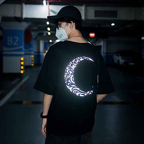 

Men's Tee / T-shirt Reflective Strip Crew Neck Sport Athleisure T Shirt Top Short Sleeves Breathable Moisture Wicking Soft Comfortable Everyday Use Casual Daily Outdoor Exercising