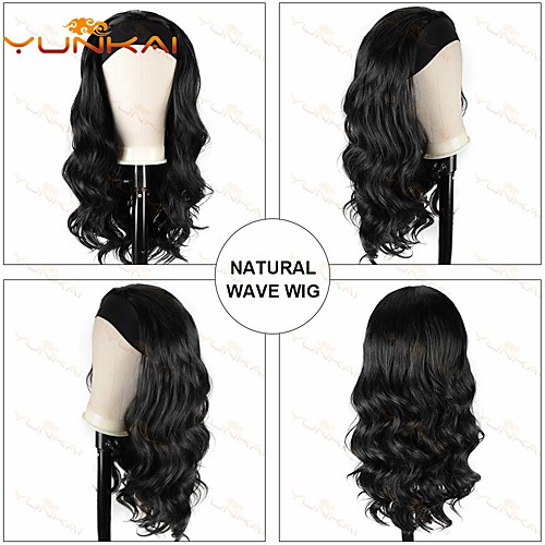 

cloud headband wig headband wig body european and american ladies ice silk hairband long curly hair cover wholesale