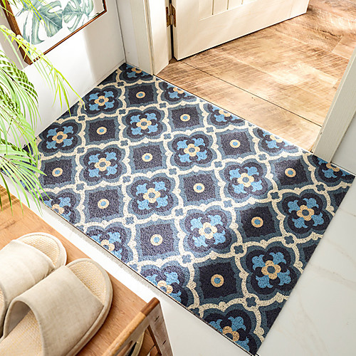 

PVC Non-Slip Floor Mat Entry Mat Can Be Easily Washed Stretch Silk Ring Nordic Style Home Foot Mat Cut Indoor Outdoor (Size 4575cm)