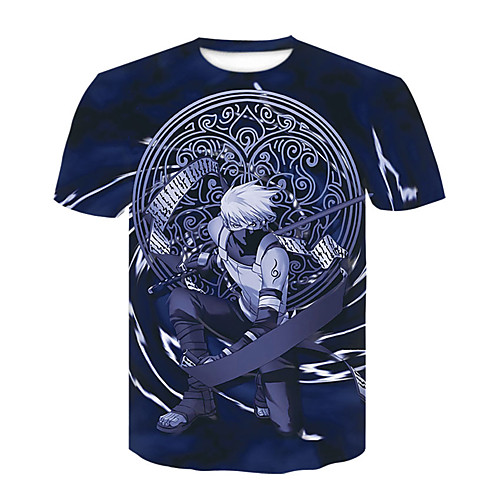 

Inspired by Naruto Hatake Kakashi Cosplay Costume T-shirt Terylene 3D Printing T-shirt For Women's / Men's