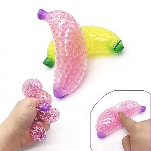 

1 pc Banana Water Bead Filled Squeeze Stress Balls Fidget Finger Toys Squishy Toy Sensory Fidget Toy for Kids Adults