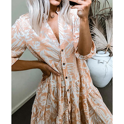 

2021 amazon hot sale women's printed dresses