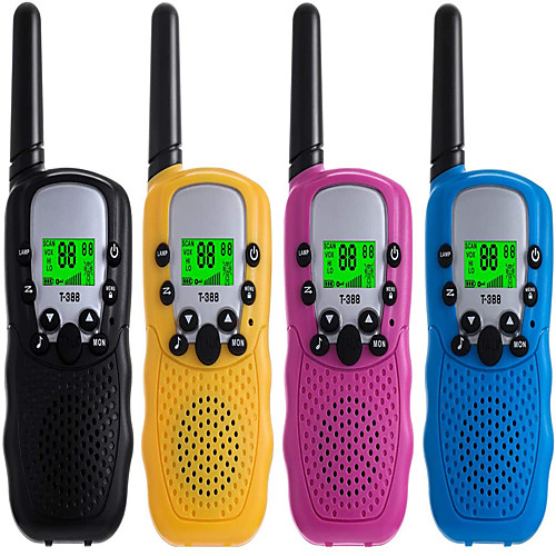 

Walkie Talkies for Kids Pack of 4, Long Range 3 Miles in Open Fields, Portable Handheld 22 Channels 2 Way Radio (No Battery)