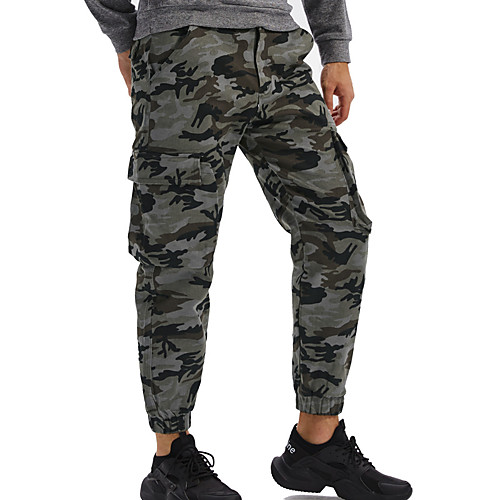 

Men's Hunting Pants Ventilation Wearproof Comfortable Fall Spring Camo / Camouflage Cotton for Green Coffee S M L XL XXL