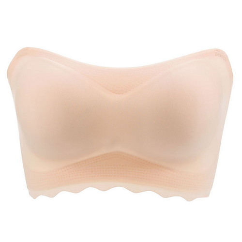 

Women's Wireless 5/8 cup Bra Solid Color Plus Size Black Red Beige