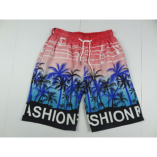 

Men's Swim Shorts Swim Trunks Bottoms Breathable Quick Dry Drawstring - Swimming Diving Surfing Floral / Botanical Tie Dye Autumn / Fall Spring Summer / Micro-elastic