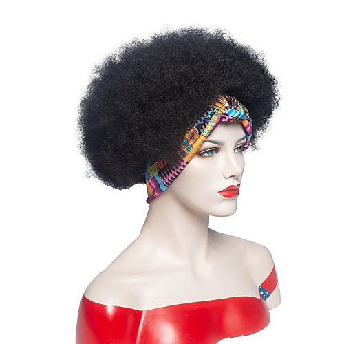 

european and american hair band wig new product hair band wig female african small roll turban wig headgear fluffy explosive head