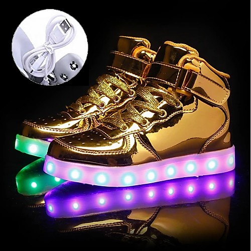 

Boys' Girls' Sneakers LED Shoes USB Charging PU Little Kids(4-7ys) Big Kids(7years ) Casual Daily Walking Shoes Luminous Bright White Black Blue Spring