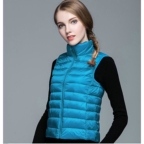 

Women's Casual Solid Colored Padded Lightweight Vest Coat Outerwear Top