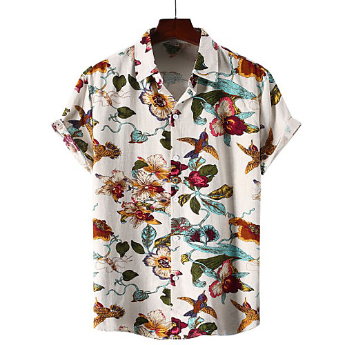 

Men's Shirt Other Prints Geometry Plus Size Print Short Sleeve Vacation Tops Slim Fit B