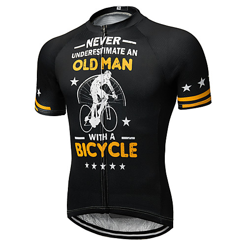 

21Grams Men's Short Sleeve Cycling Jersey Summer Spandex Polyester Blue Black Green Funny Bike Jersey Top Mountain Bike MTB Road Bike Cycling Breathable Quick Dry Moisture Wicking Sports Clothing
