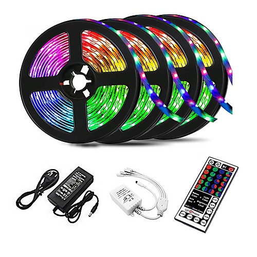 

20m LED Strip Lights 1200 LEDs 2835 SMD RGB Light Strips Cuttable Linkable Suitable for Vehicles 100-240 V Self-adhesive IP44 4x5m