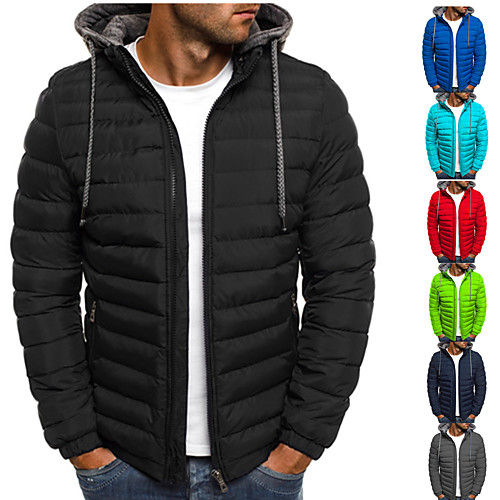 

Men's Long Sleeve Sports Puffer Jacket Outdoor Down Jacket Full Zip Outerwear Coat Top Casual Athleisure Winter Cotton Thermal Warm Waterproof Windproof Fitness Running Jogging Training Sportswear