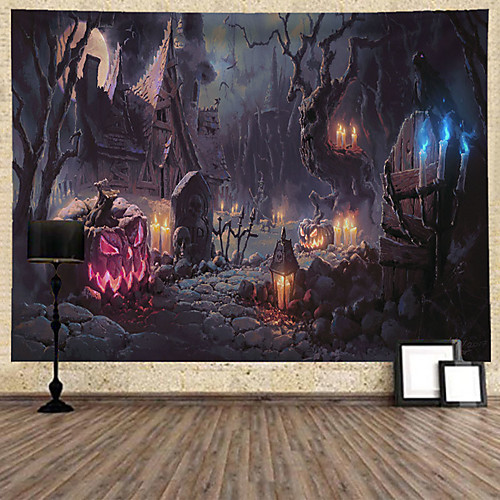 

Halloween Wall Tapestry Art Decor Blanket Curtain Hanging Home Bedroom Living Room Decoration Polyester