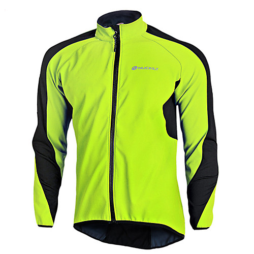 

Nuckily Men's Cycling Jacket Elastane Bike Jacket Fleece Lining Windbreaker Jersey Thermal Warm Windproof Waterproof Breathable Sports Patchwork Clothing Apparel Bike Wear / Long Sleeve / Stretchy