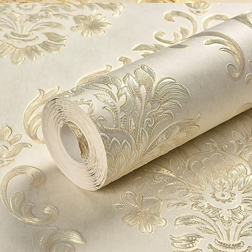 

Floral Damask Home Decoration Classic Modern Wall Covering, Non-woven fabric Material Self adhesive Wallpaper, Room Wallcovering
