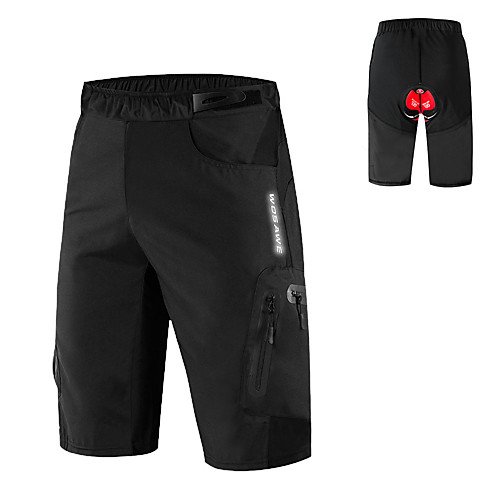 

WOSAWE Men's Cycling Padded Shorts Cycling Shorts Cycling MTB Shorts Silicone Bike Padded Shorts / Chamois MTB Shorts Breathable 3D Pad Quick Dry Sports Solid Color Black / Blue / Orange Mountain