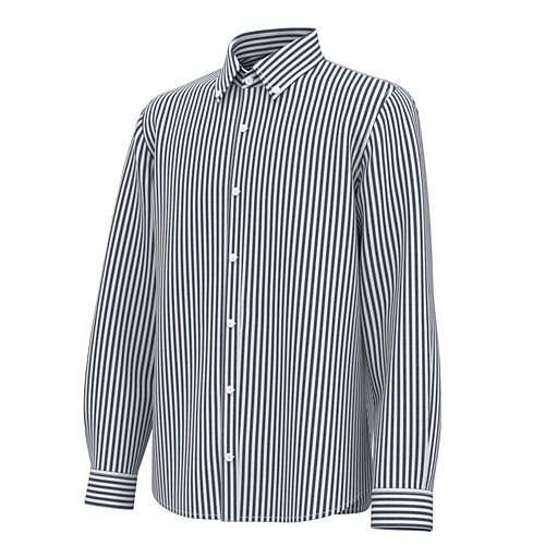 

Men's Shirt Striped Long Sleeve Business Tops Formal Casual Slim Fit Classic Collar Blue White Black / Machine wash / Daily / Work / Hand wash / Work