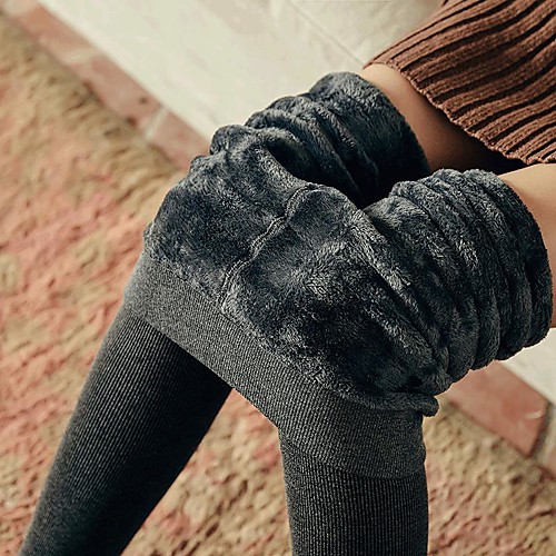 

Women Velvet Leggings Winter Warm Leggings Thick Lamb Wool Pants Cold-Resistant Fleece lining Black Pants High Waisted