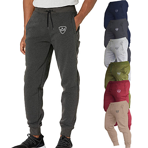 

Men's Slim Sweatpants Joggers Track Pants with Pockets Bottoms Tapered Drawstring Cotton Fitness Gym Workout Running Training Breathable Soft Black