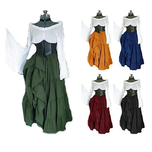 

Movie / TV Theme Costumes Outlander Medieval Dress Corset Women's Costume Purple / Blue / Green Vintage Cosplay Party & Evening Ankle Length