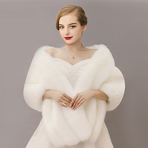 

Sleeveless Elegant Faux Fur Party / Evening / Wedding Party Shawl & Wrap / Women's Wrap With Solid / Fur
