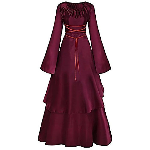 

Outlander Punk & Gothic Medieval Prom Dress Costume Wine / Purple / Green Vintage Cosplay Party Homecoming Prom Ankle Length