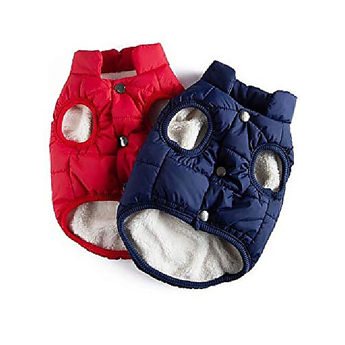 

2 Layers Fleece Lined Warm Dog Jacket for Puppy Winter Cold Weather,Soft Windproof Small Dog Coat