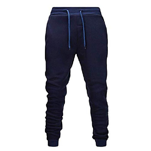 

men's casual jogger sweatpants basic jogger pants elastic waist with pockets trousers