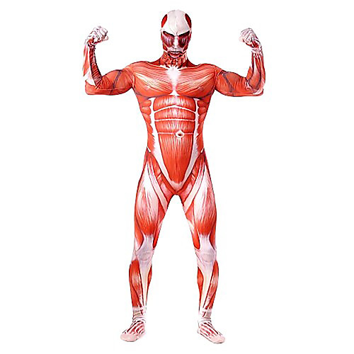 

Attack on Titan Super Heroes Soldier / Warrior Cosplay Costume Skin Suit Men's Women's Movie Cosplay Anime Cosplay Sex Red Leotard /