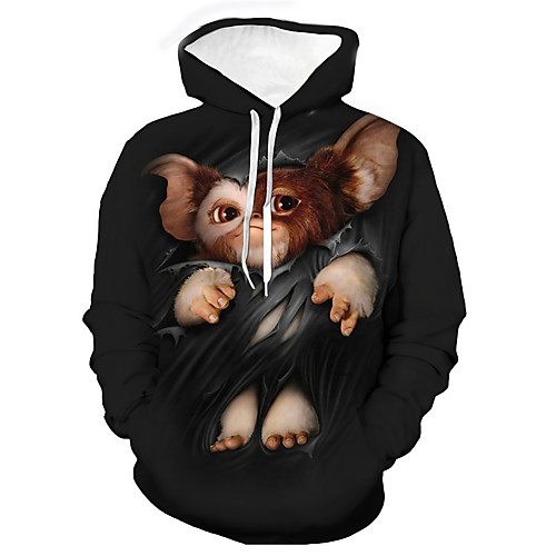 

Men's Unisex Pullover Hoodie Sweatshirt Graphic Prints Animal Print Hooded Daily Sports 3D Print Casual Designer Hoodies Sweatshirts Long Sleeve Black