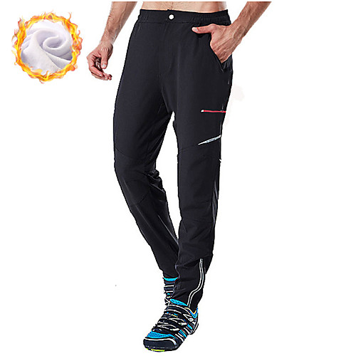 

Men's Cycling Pants Winter Fleece Bike / Chamois Pants Bottoms Fleece Lining Warm Quick Dry Sports Solid Color Black Mountain Bike MTB Road Bike Cycling Clothing Apparel Bike Wear