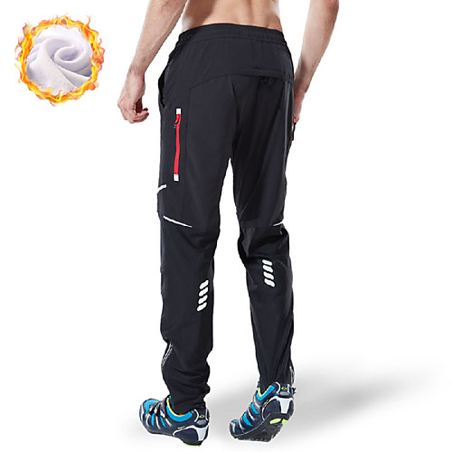 

Men's Cycling Pants Winter Fleece Bike / Chamois Pants Bottoms Fleece Lining Warm Quick Dry Sports Solid Color Black Mountain Bike MTB Road Bike Cycling Clothing Apparel Bike Wear