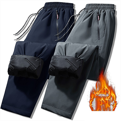 

Men's Winter Warm Down Cotton Pants Padded Quilted Trousers Elastic Waist Casual Trousers Trousers Sweatpants Lightweight Puffer Ski Insulation Pants Snow Trousers Insulated Work Pants