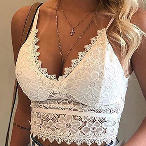 

Women's Backless Mesh Lace Super Sexy Babydoll & Slips Nightwear Jacquard Solid Colored Embroidered White / Black S M L / Strap / Deep V / Strap