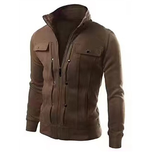 

Men's Hunting Hooded Sweatshirt Solid Color Stand Collar Chic & Modern Vintage Hoodies Sweatshirts Long Sleeve Black Light Gray Dark Gray